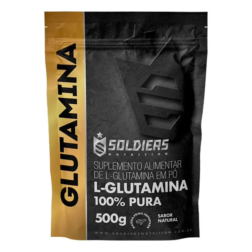Glutamina 500g Suplemento Em Pó - Soldiers Nutrition Sem Sabor