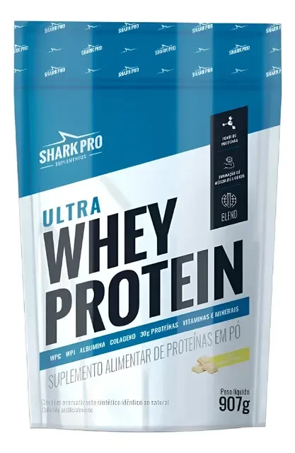 Ultra Whey Protein 100% Concentrado Refil 907g - Shark Pro