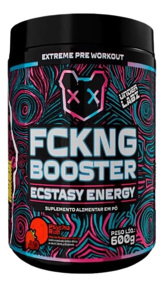 Pré-treino Fckng Booster Pote 600g Under Labz Psycho Red