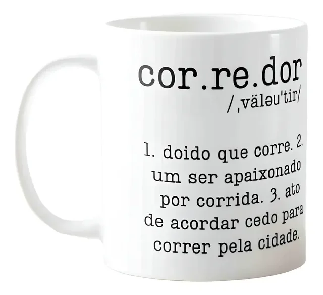 Caneca Corrida Corredor Corredora Maratonista Running