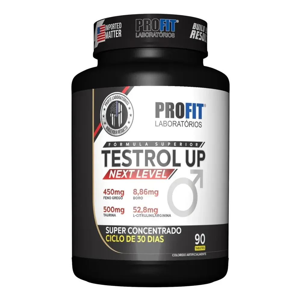 Suplemento Em Tabletes Profit Testrol Up Next Level Sem Sabor