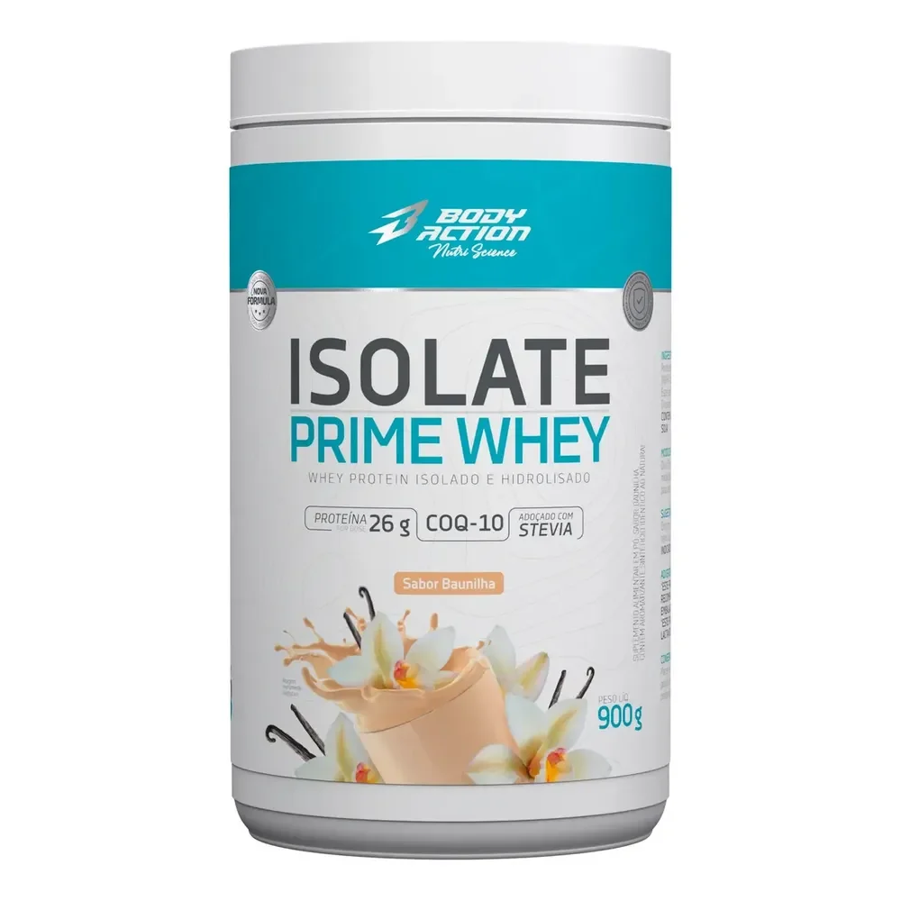 Whey Protein Isolado E Hidrolisado Bodyaction Isolate Prime 900 G Baunilha