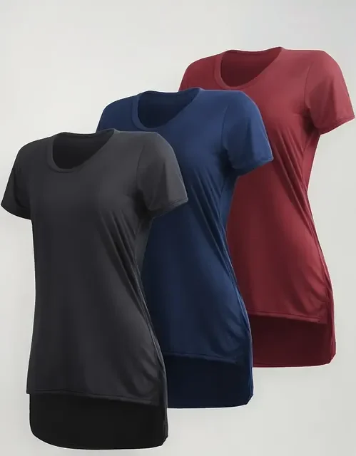 Kit 3 Blusas Mullet Tapa Bumbum Feminina Dry Fit Envio Já