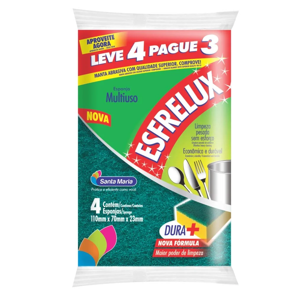 Esponja Esfrelux Leve 4 Pague 3