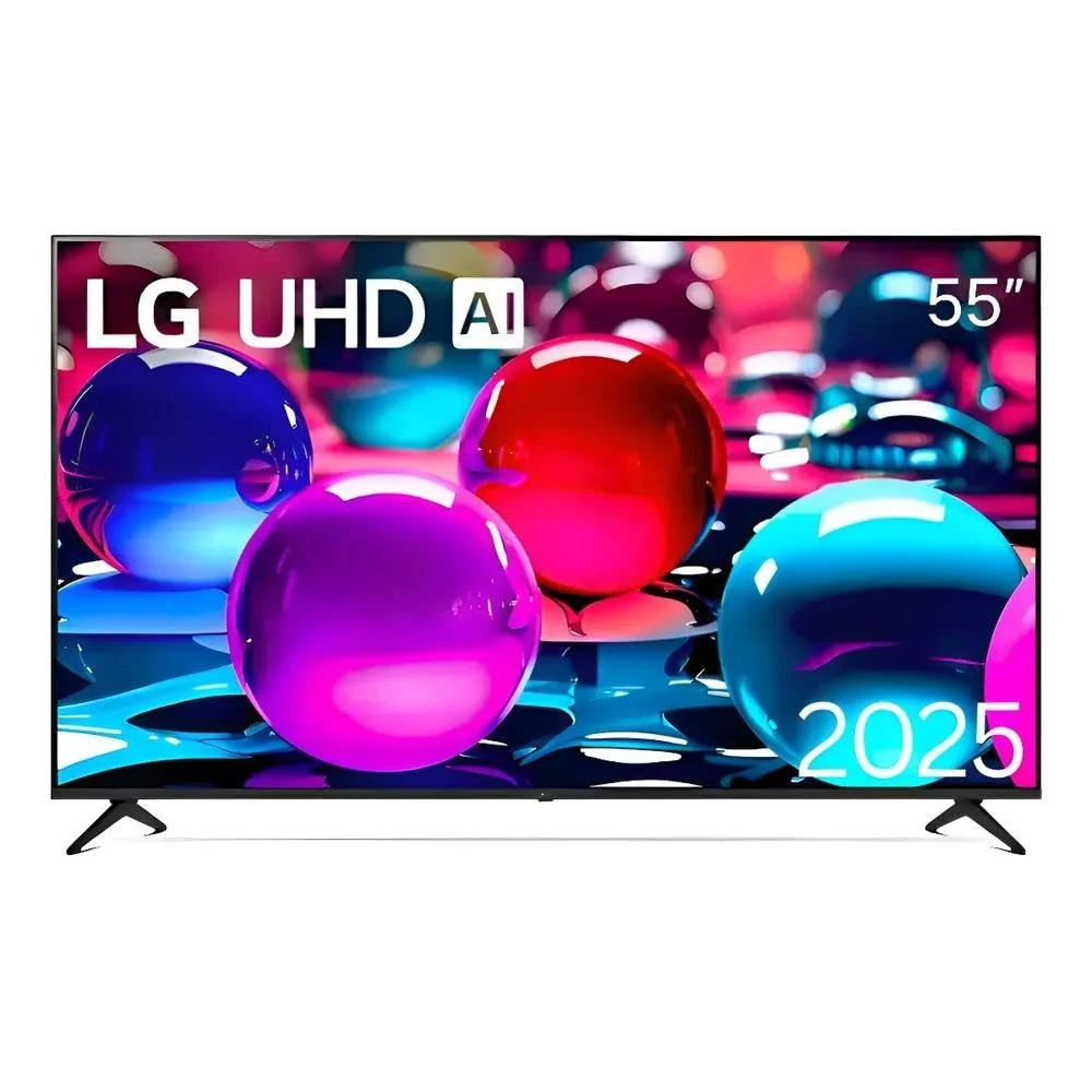 Smart TV LG UHD AI UA75 55 polegadas HDR10 Pro Processador α7 AI Ger 8 webOS 25
