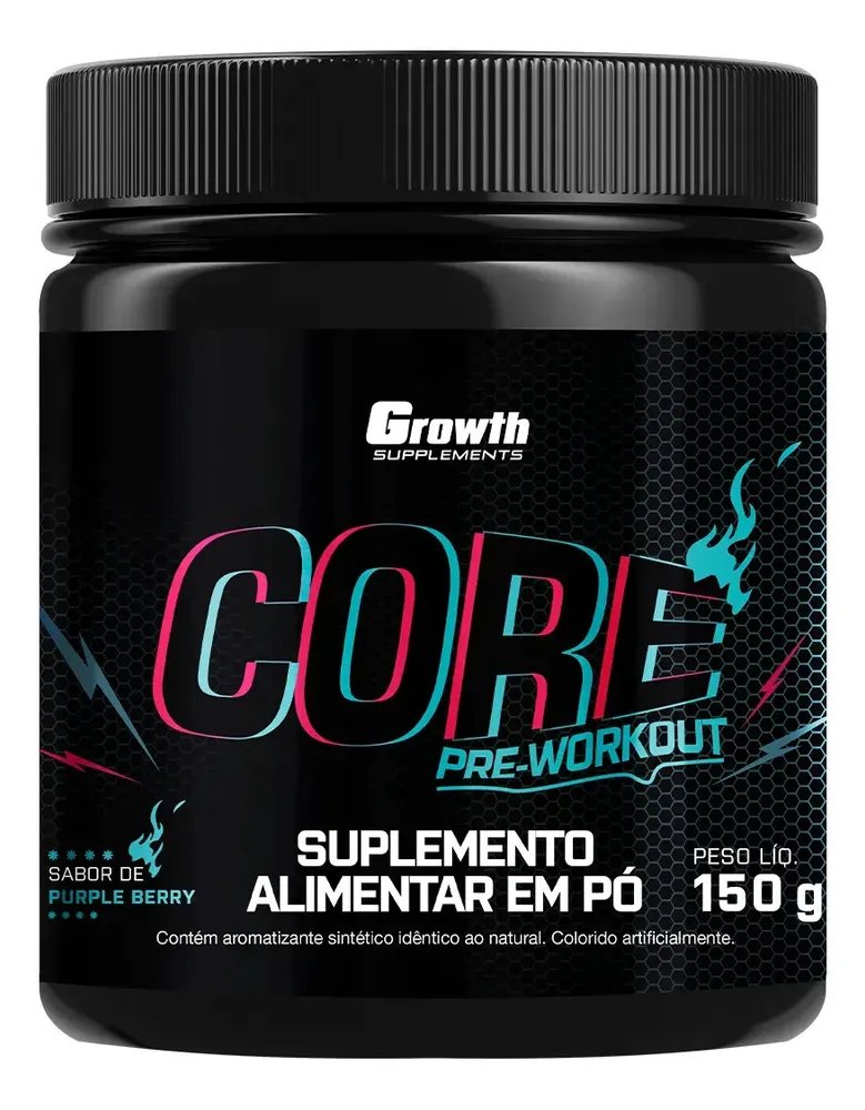 Pré Treino Core 150g Growth Supplements Purple Berry