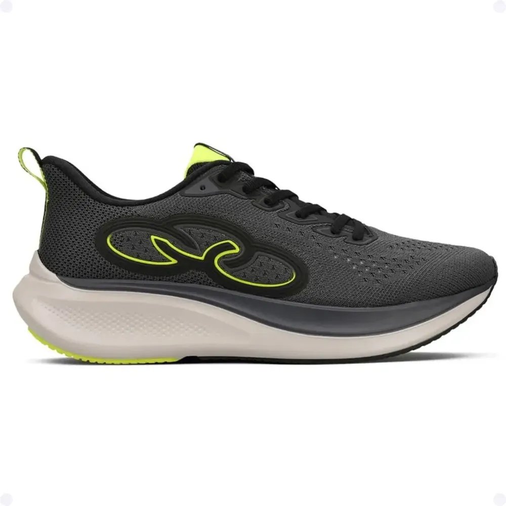 Tênis Olympikus Voa 3 Corrida Academia Esporte Original Chumbo/limão 40 Br