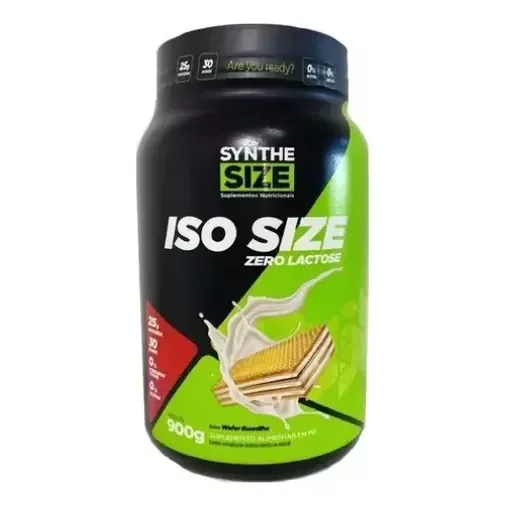 Ganho Muscular Iso Size Free Lactose 900g Whey Synthesize Sabor Baunilha