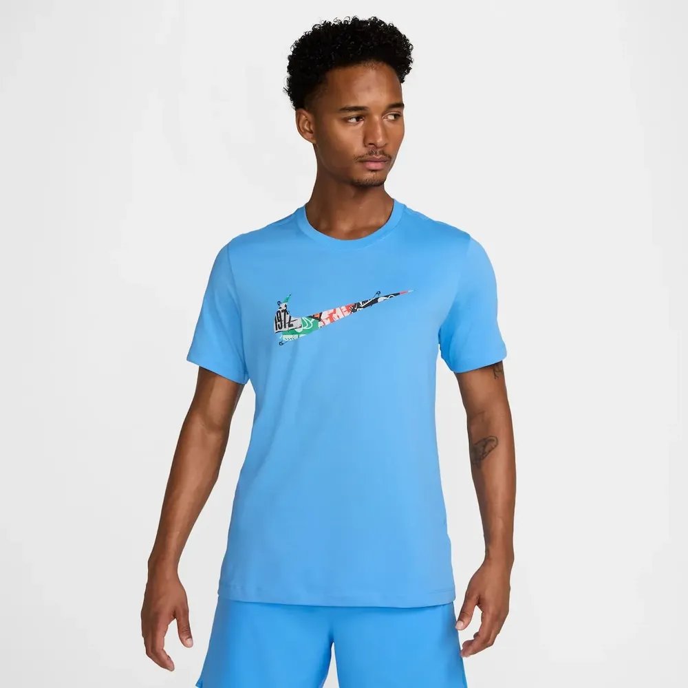 Camiseta Nike Dri-fit Run Division Masculina Azul-claro M