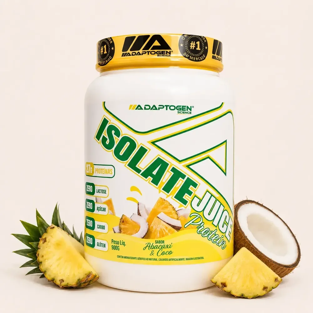 Whey Isolado Isolate Juice Adaptogen 900g Abacaxi E Coco Abacaxi E Coco