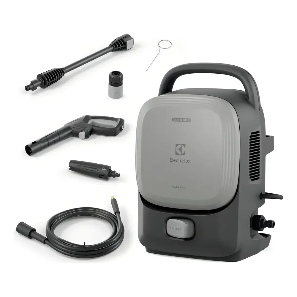 Lavadora De Alta Pressão Electrolux 1600psi 1400w De Potência Com Engate Rápido Easywash Lava Jato Lava Car Qws1600 Cinza Urban Grey 220v
