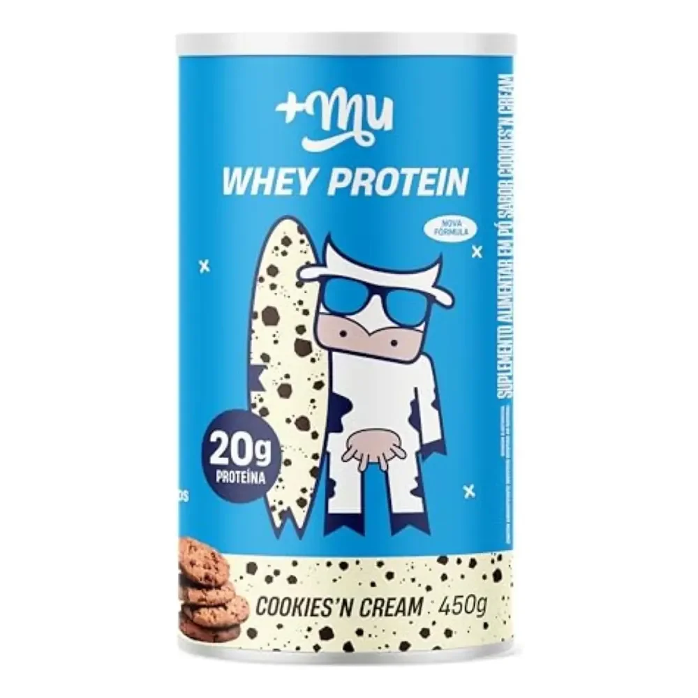 Mu Pote Whey Concentrado Sabor Cookies 20g Proteína - 450g Biscoitos