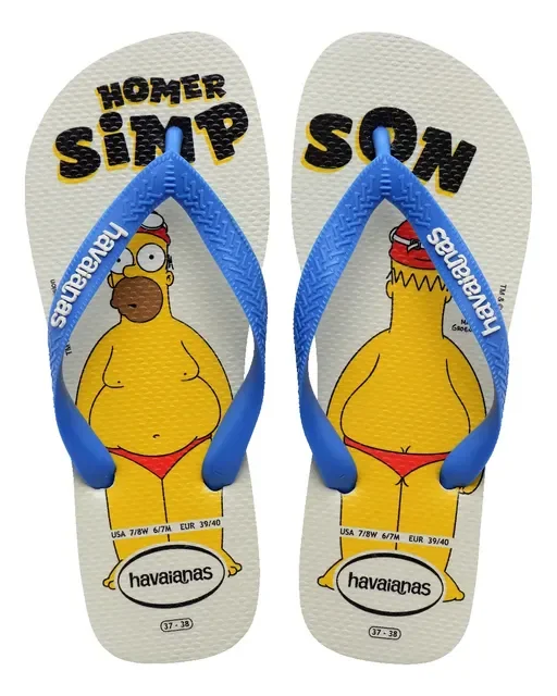 Chinelo Havaianas Simpsons Top Original Masculino Feminino