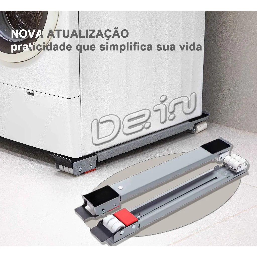 Suporte De Base Com Rodinha Para Geladeira Fogão Máquina Lavar Lousa Base Carrinho até 200kg