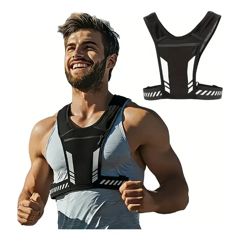 Colete Corrida Running Mochila De Hidratação Ciclismo Preto