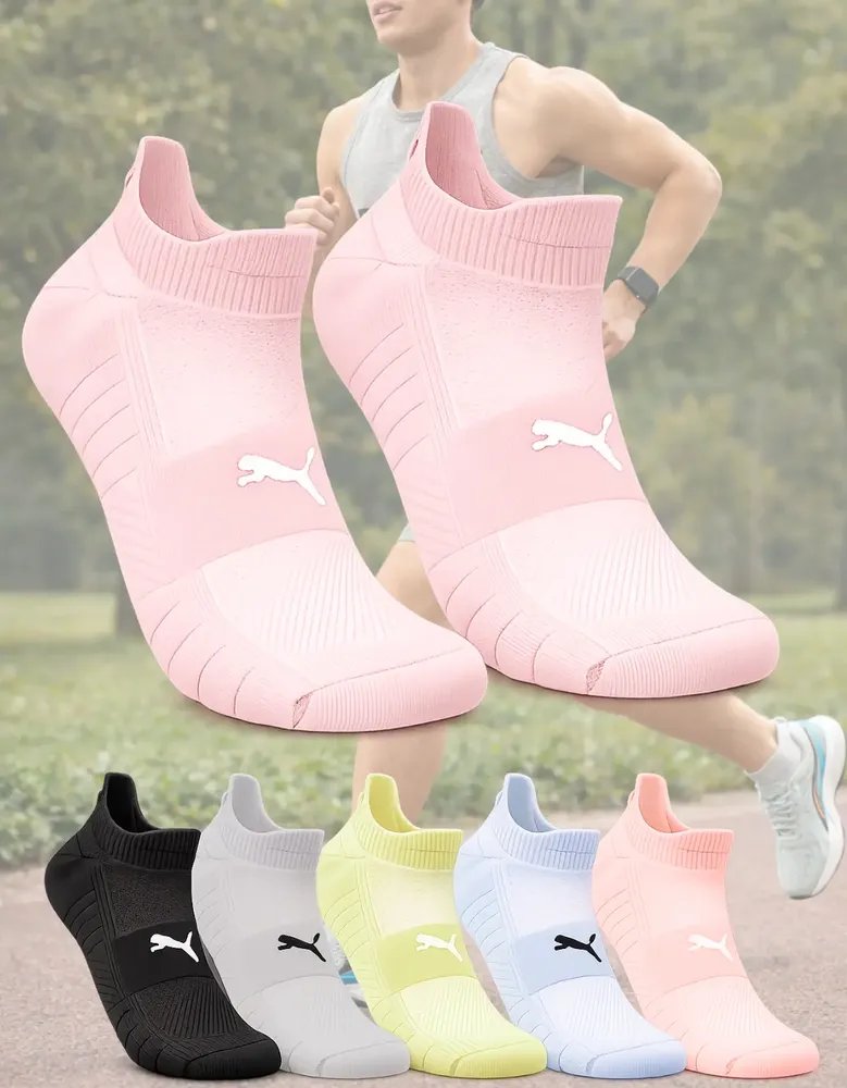 Meia Puma Poliamida Esportiva Corrida Dry Academia Soquete Rosa M (34-39)
