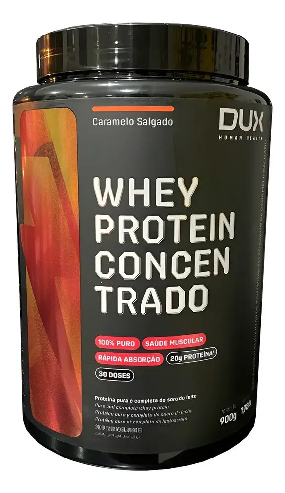 Whey Protein Concentrado Dux 900g Caramelo Salgado - Dux Caramelo Salgado