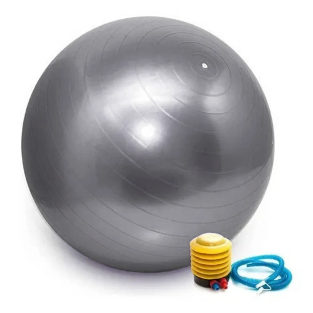 Bola de Pilates Suíça 65cm Treino Funcional Yoga Fisioterapia com Bomba