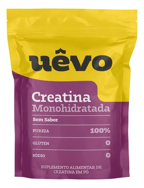 Creatina Monohidratada Uêvo Pó Sem Sabor 300g Refil