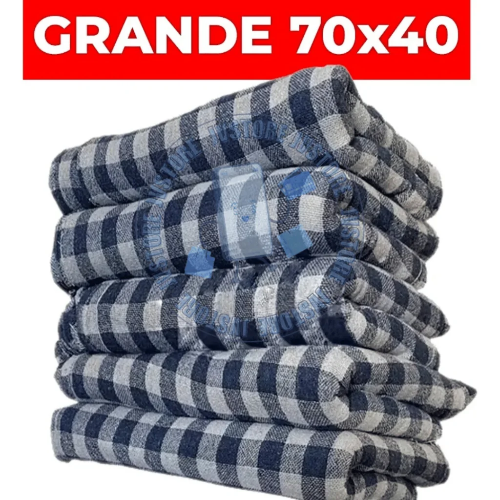 Kit Panos de Chão Xadrez 100% Algodão Grande Alta Absorção Kit Econômico Ideal para Limpeza da Sua Casa