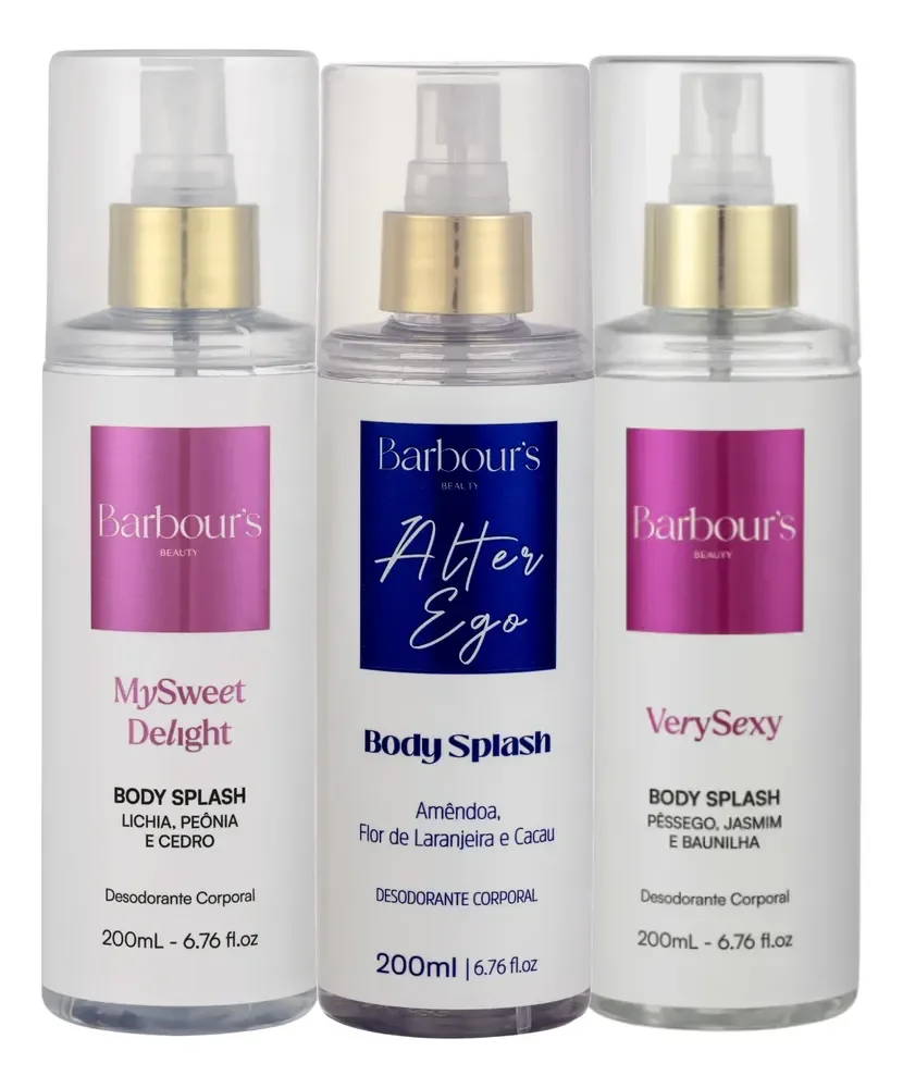 Kit 3 Body Splash Delight Very Sexy Alter Ego Barbours