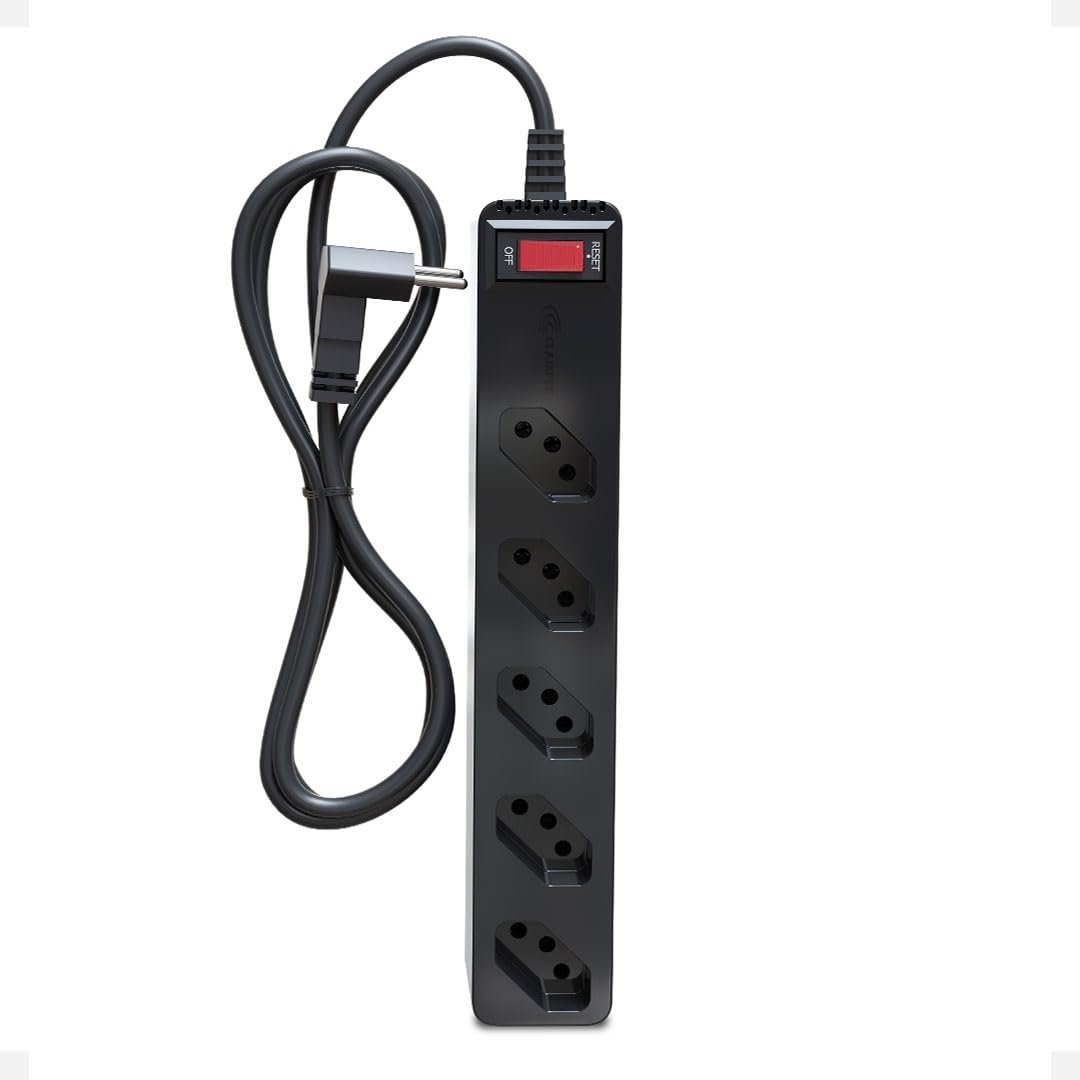 Filtro de linha com protetor contra surtos (DPS) - 127/220 volts - 10 amperes - 5 tomadas - 3 pinos - iCLAMPER Energia 5 - LCF - Preto