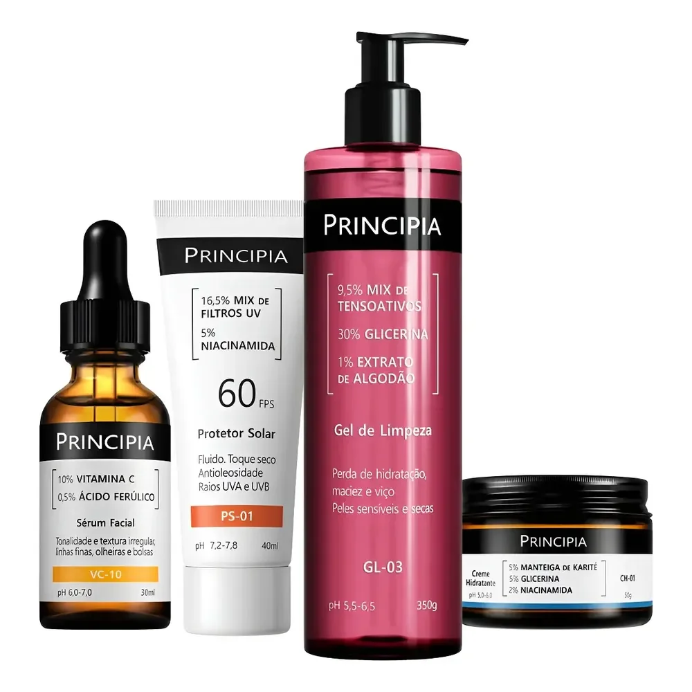 Principia Kit Essencial Gl-03 + Ch + Vc + Ps Sensível Dia/noite