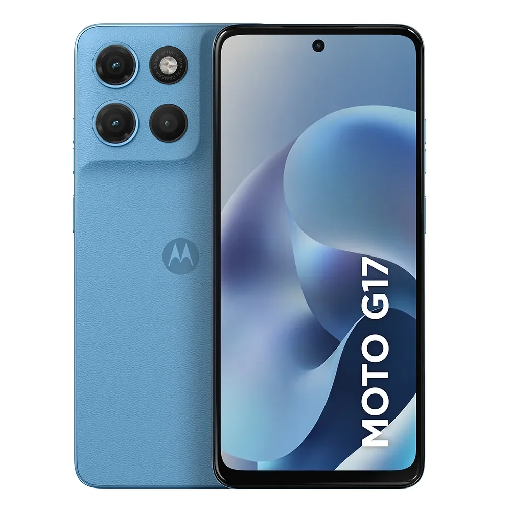 Smartphone Motorola Moto G17 4g - 256gb 4gb Ram + 8gb Ram Boost, Camera 50mp Sony Lytia 600, Tela Fhd+ 60hz, Bateria 5200 Mah - Azul