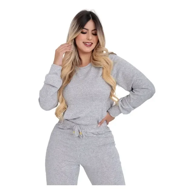 Conjunto Feminino  De Frio 2 Peças Moderno Confortável