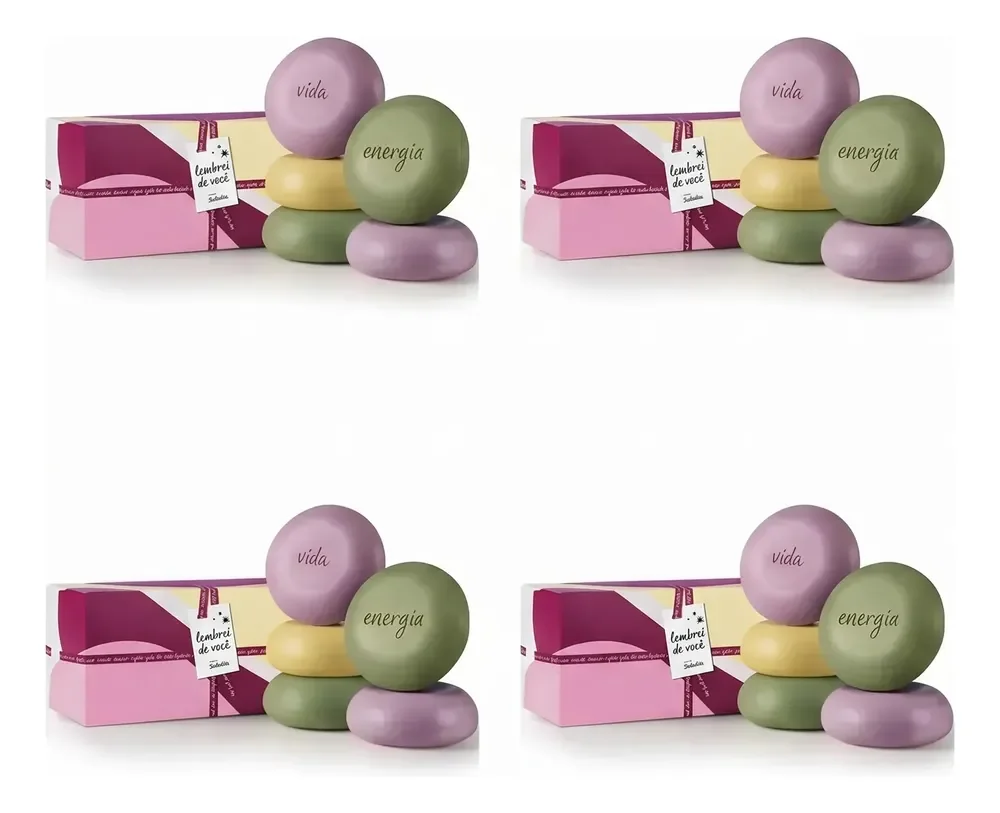 Kit 4 Caixas Sabonetes Sortidos Natura Tododia: 5un 90g Por Caixa + Sacola P