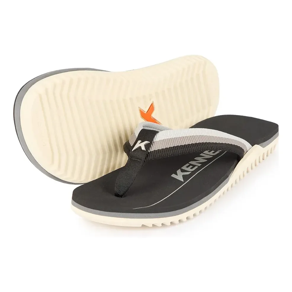 Sandália Kenner Unissex Nk6 Pro Branco/preto/cinza Liso 39