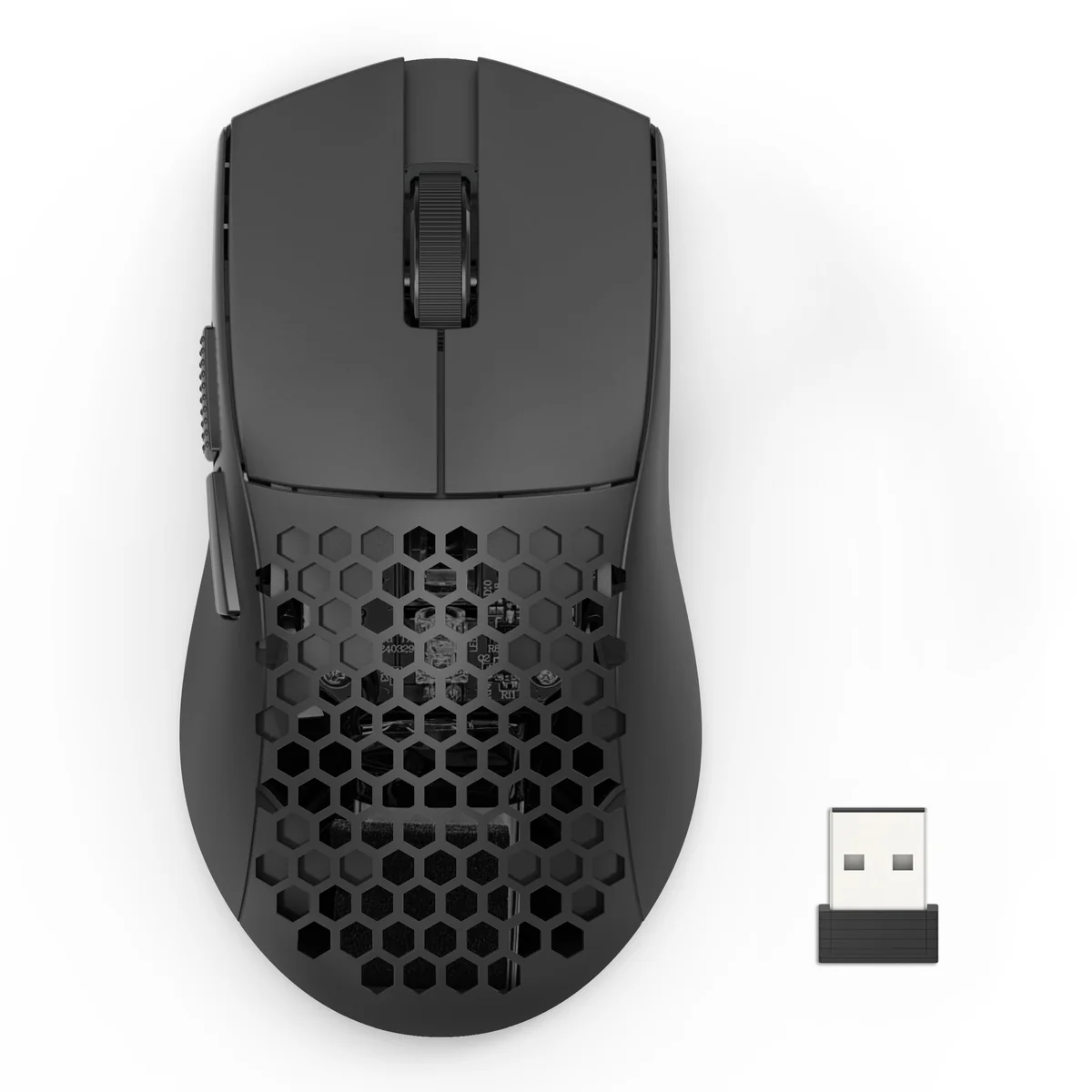 Mouse Gamer Redragon Astrolabe Lite Preto PAW3313 10000 DPI Sem Fio Tri-Mode USB 2.4GHz Bluetooth, USB Tipo-C Estrutura Perfurada Honeycomb 49g Cabo Paracord M725-LIT