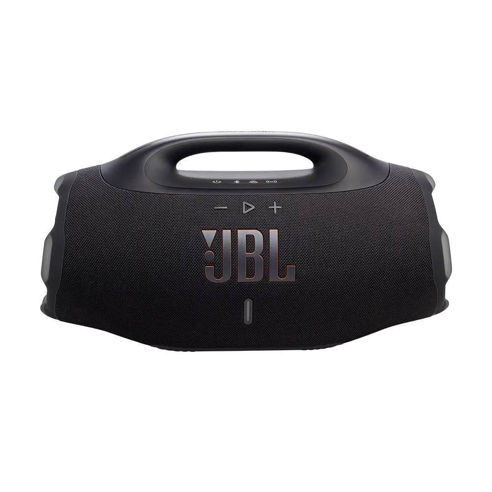 JBL, Caixa de Som, Boombox 4, Bluetooth, Som Pro, AI Sound Boost, Graves Personalizáveis, Bateria de até 34H, IP68, Áudio Lossless Preta