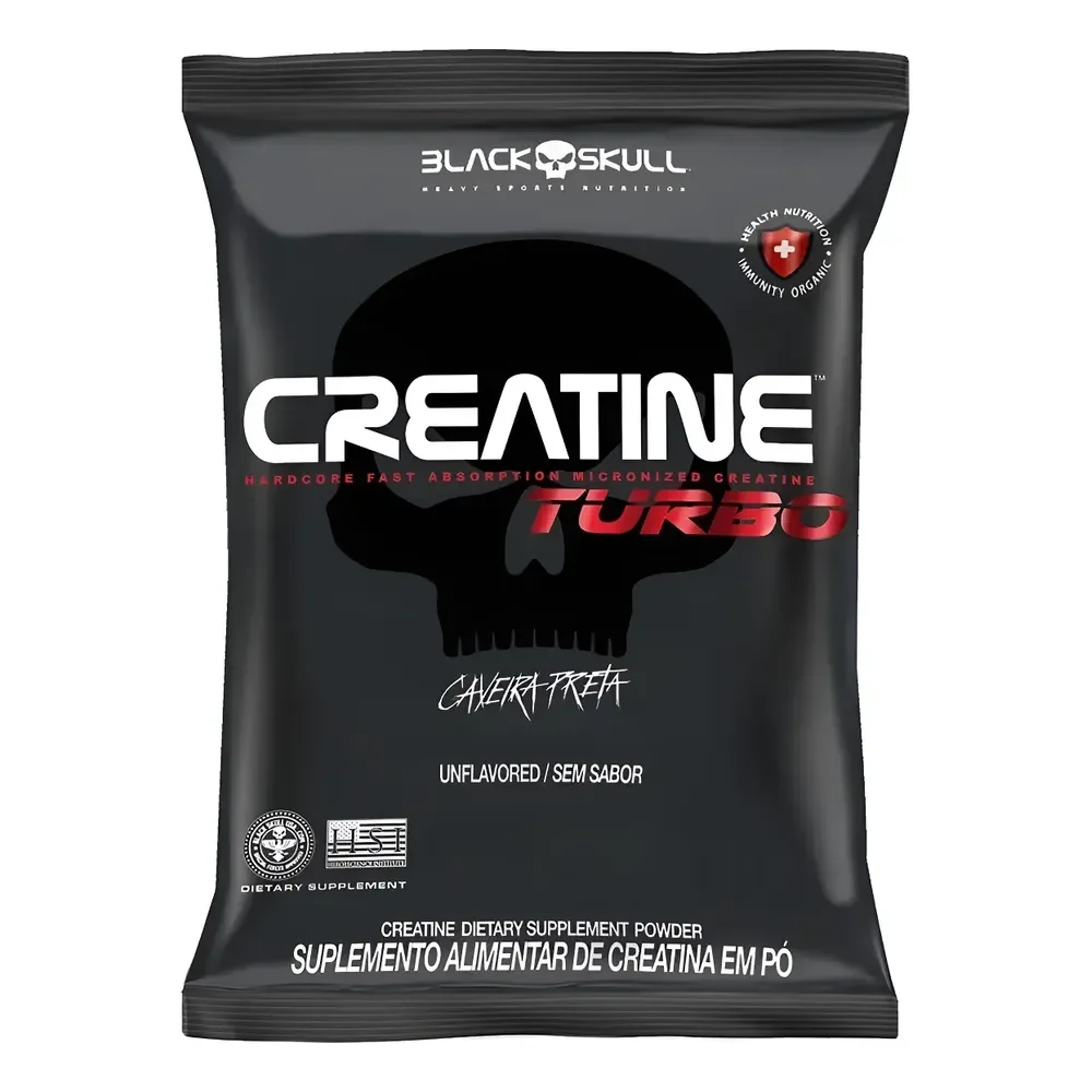 Creatina Turbo Monohidratada Refil - 1kg - Black Skull Sem Sabor