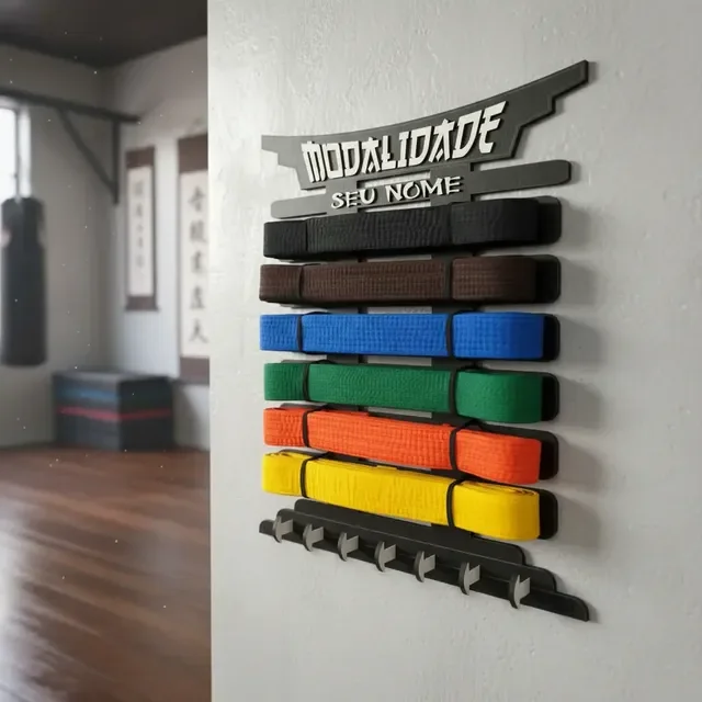 Porta Faixa Medalhas Kung Fu Kickboxing Hapkido Judô Karatê
