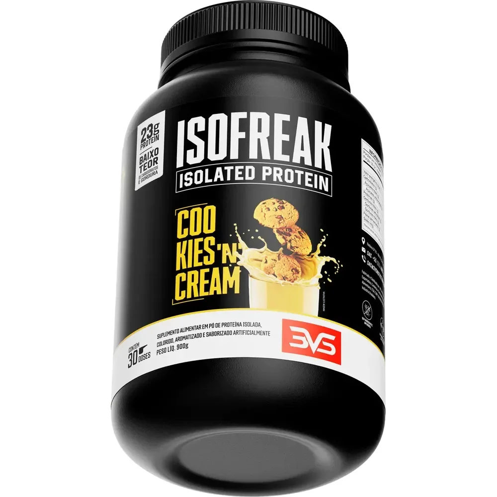 Whey Isolado Isofreak 900g Sabor: Cookies And Cream - Fórmula Avançada Com 23g De Proteína Por Dose