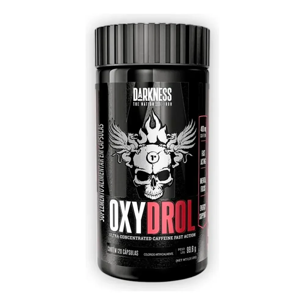 Oxydrol Darkness Cafeína Termogênico Ultraconcentrado 120cáp Sem Sabor