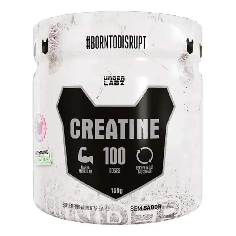 Creatina Borntodisrupt Pote Com 150g Under Labz Sem Sabor