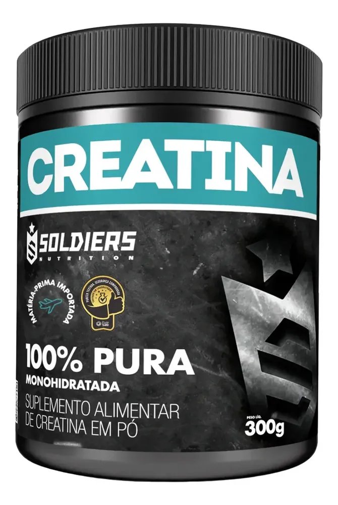 Creatina 300g Suplemento Monohidratada em pó 100% Pura - Soldiers Nutrition
