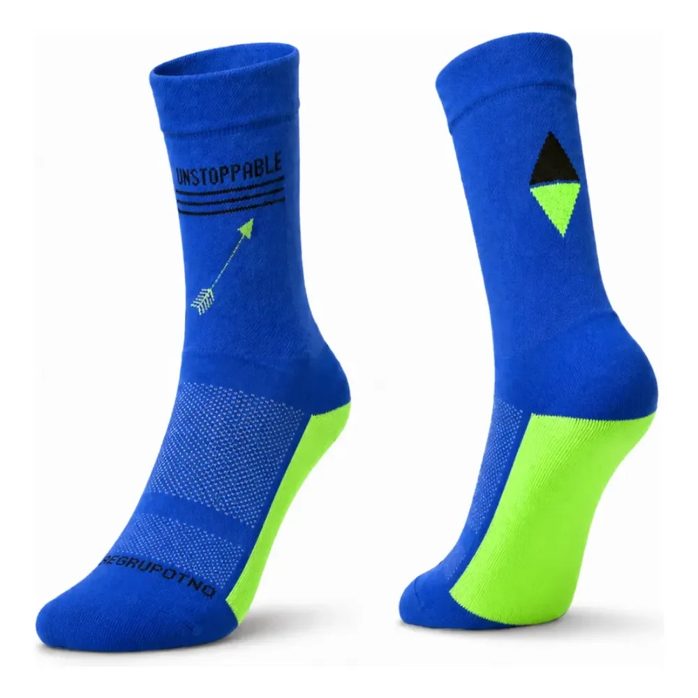 Meia Esportiva Corrida Academia Ciclismo Conforto Compressão Azul Royal 37-39