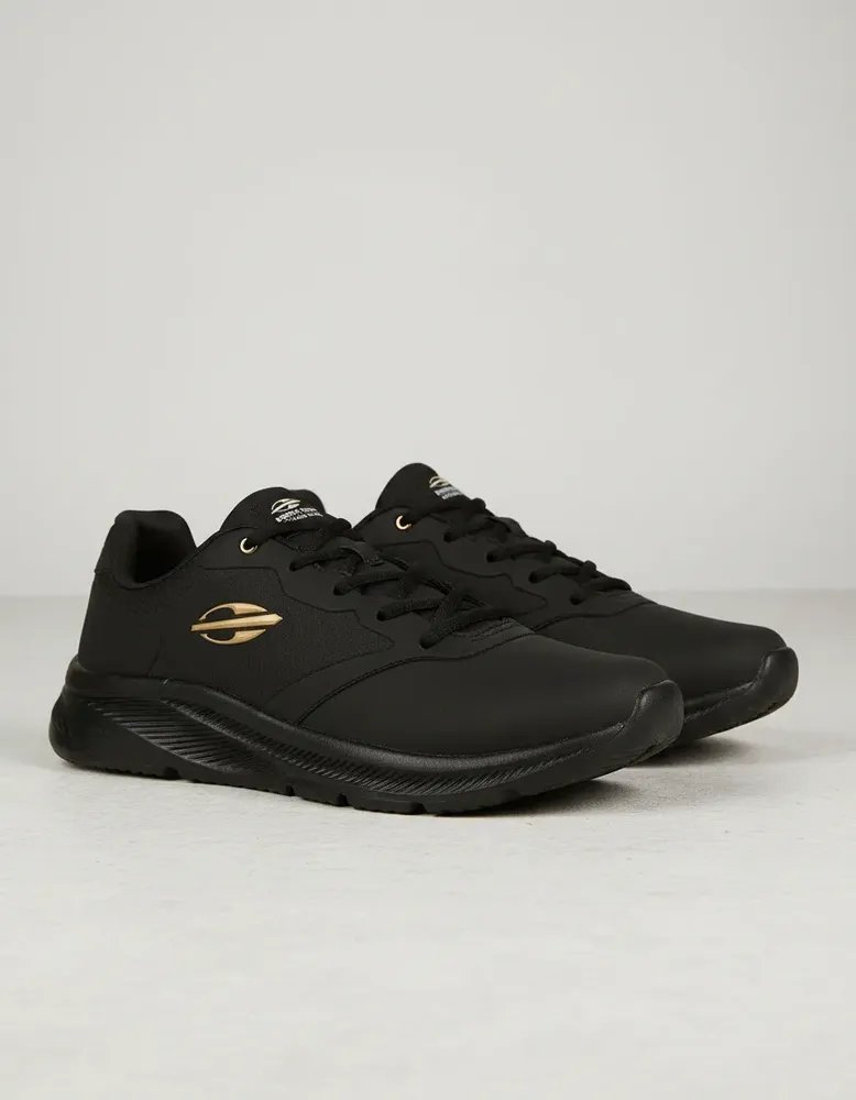 Tênis Mormaii Unissex Esportivo Academia Confortável Casual Preto/gold Mormaii 38 Br