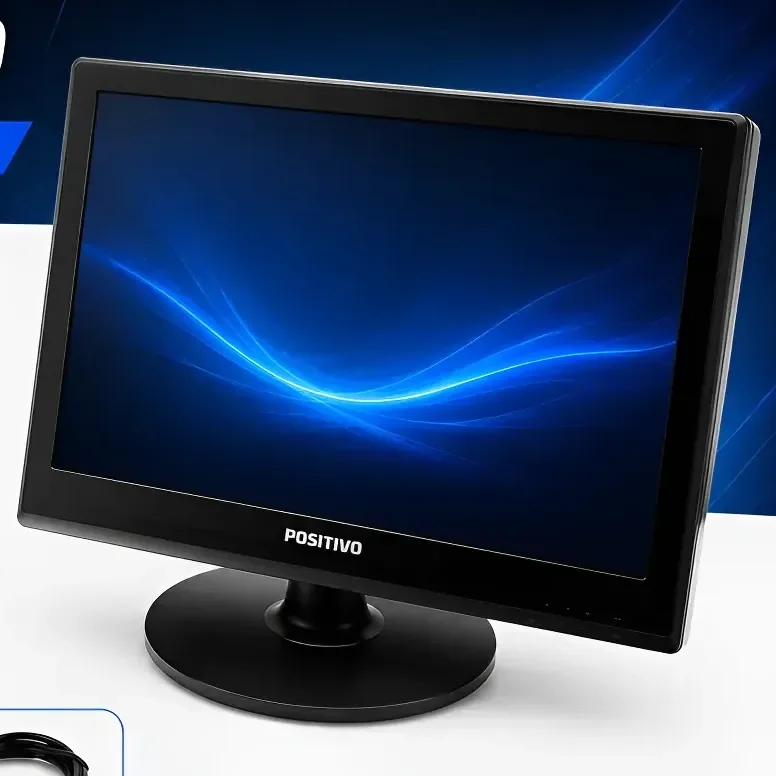 Monitor Lcd 16 Polegadas Wide Com Cabos