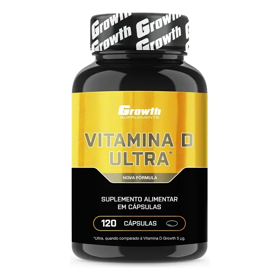 Vitamina D Ultra 2000ui 120 Caps Growth Supplements Sem Sabor