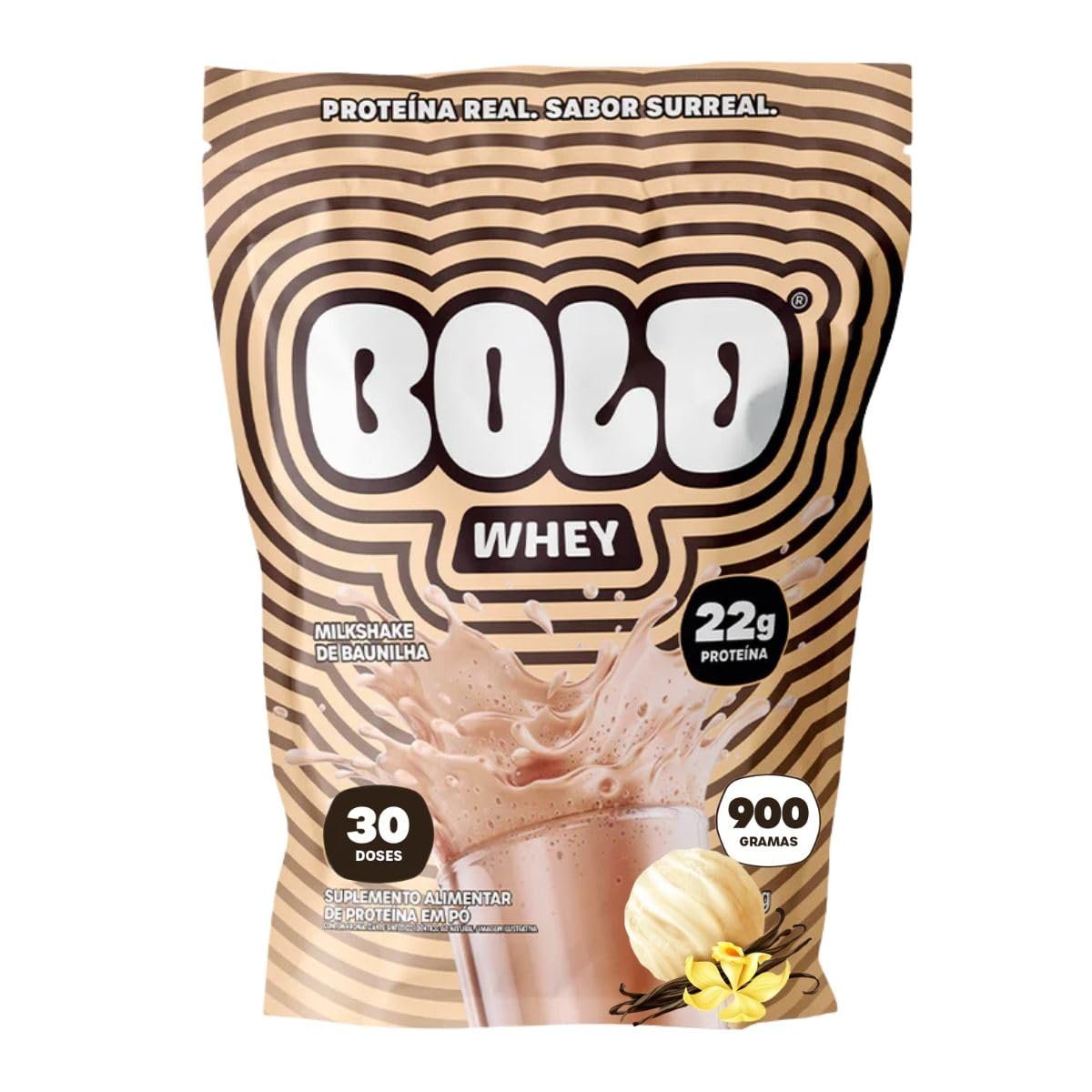 WHEY PROTEIN 3W - BOLD WHEY (900g) - Sabor: MilhShake de Baunilha