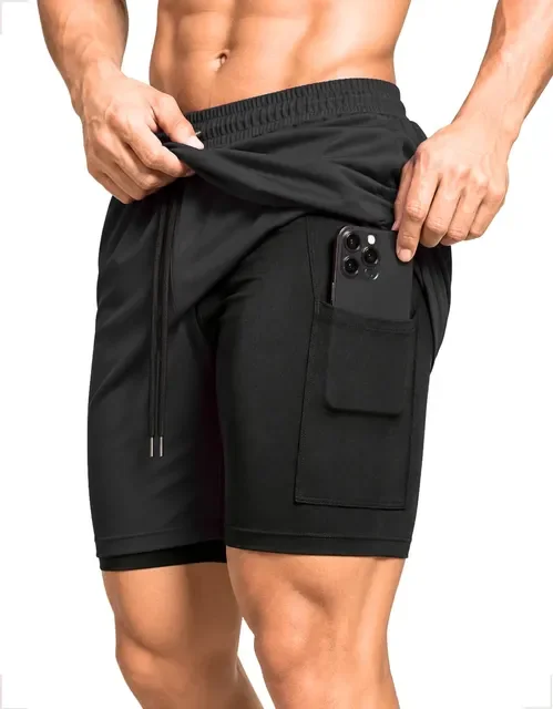 Short Compressão 2 Em 1 Masculino Bermuda Academia Treino