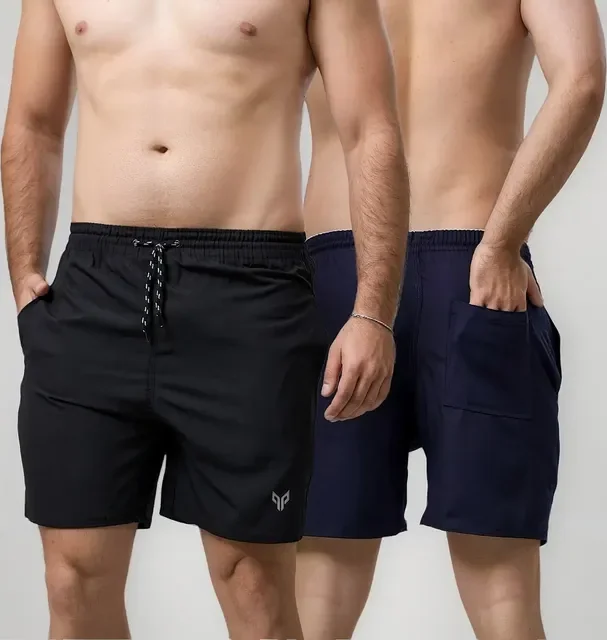 Kit 2 Bermuda Short Tactel Academia Corrida Praia Masculino