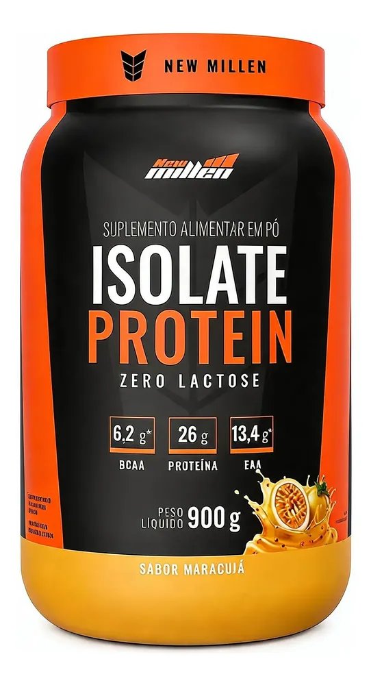 Isolate Protein New Millen 900g Zero Lactose Maracujá