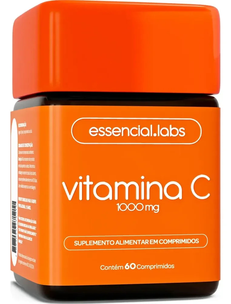 VITAMINA C 1000mg - Fórmula Concentrada e 100% PURA - 60 Doses