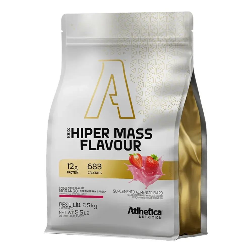 Hipercalórico Atlhetica Nutrition 100% Hiper Mass Flavour De Morango Em Pó 2.5 Kg