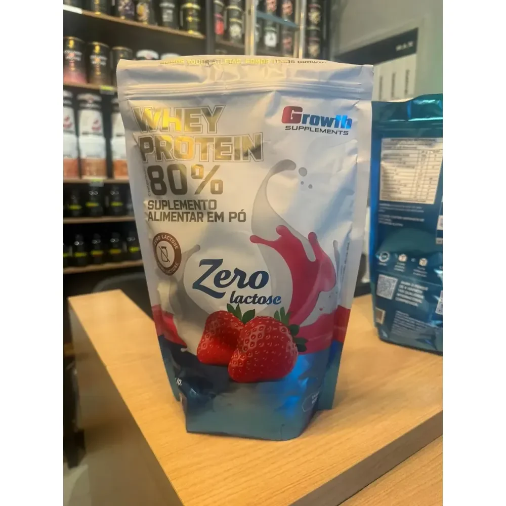 Daily Whey Protein Zero Lactose 800g Growth Supplements Morango